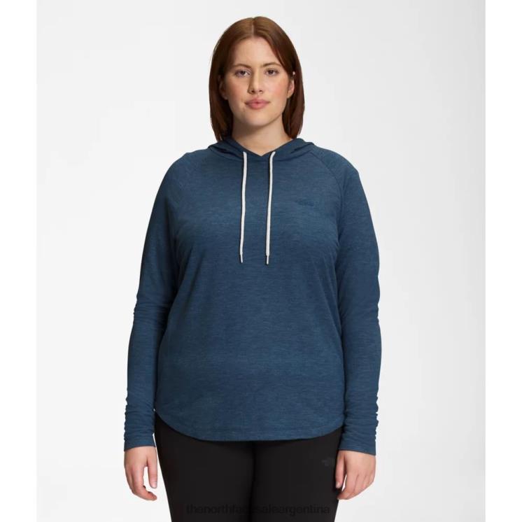 FFV045848 azul sombreado The North Face sudadera con capucha de punto westbrae para mujer