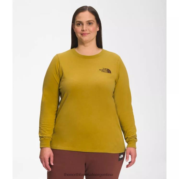 FFV046192 oro mineral The North Face camiseta de manga larga con inyección gráfica para mujer plus