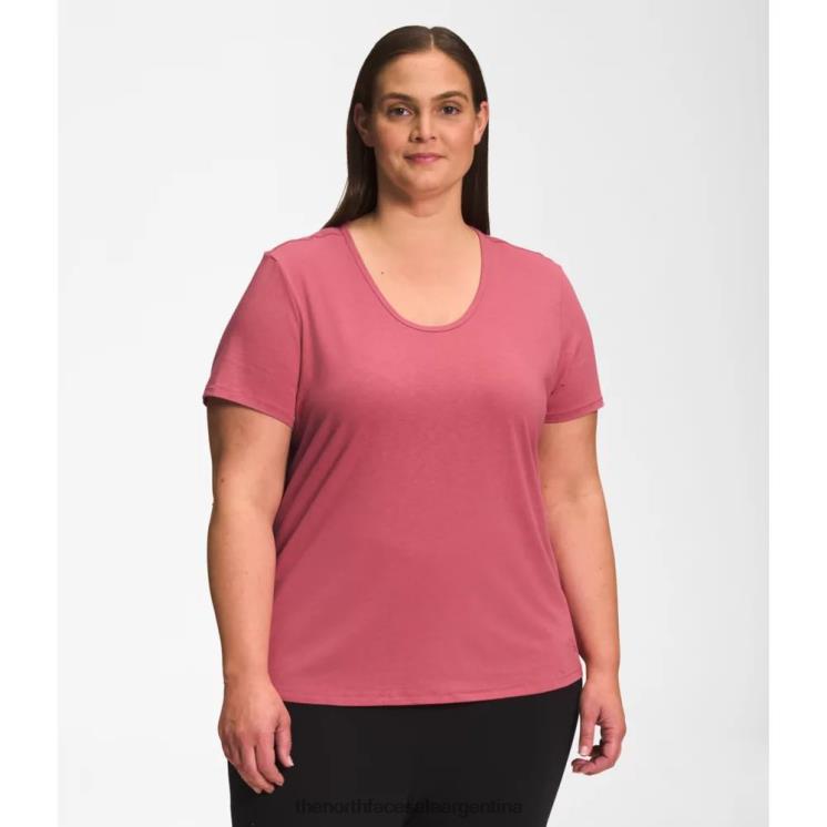FFV046218 rosa pizarra The North Face Camiseta de manga corta con cuello redondo para mujer Plus Terrain