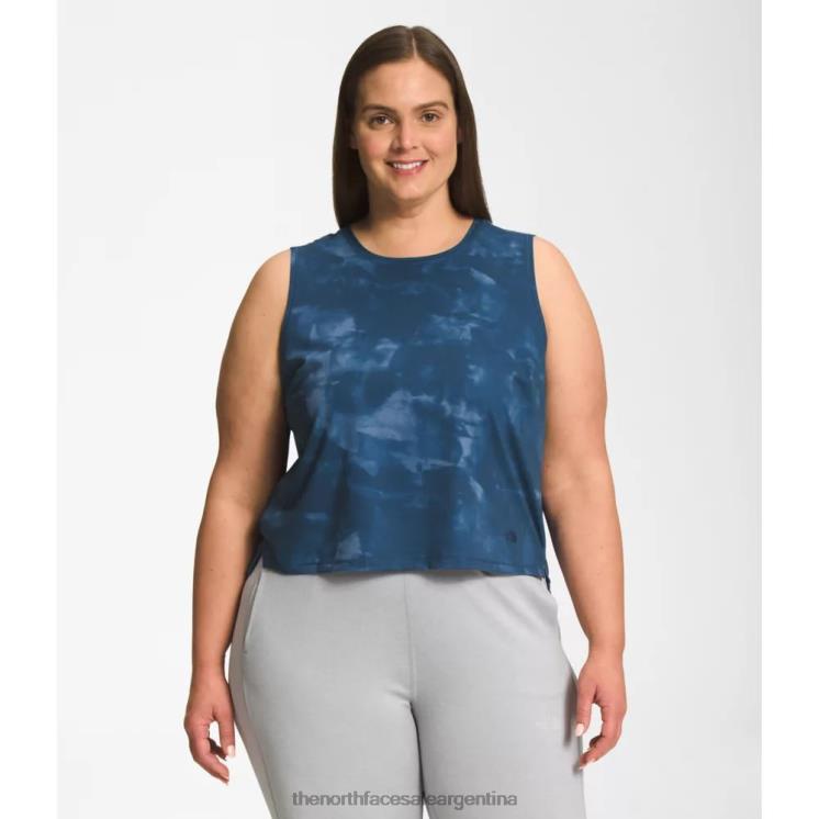 FFV046237 Rio Azul The North Face Mujer estampada más camiseta sin mangas relajada Dawndream.