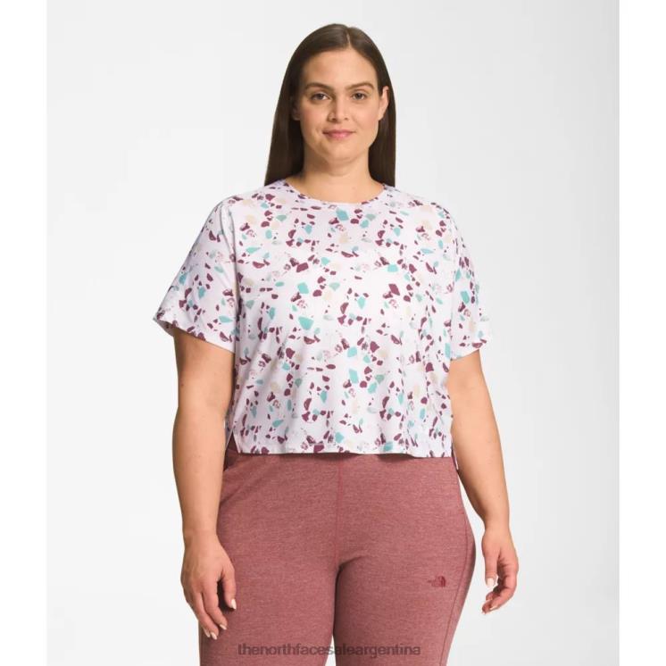 FFV046239 niebla de lavanda The North Face Mujer estampada más Dawndream manga corta relajada.