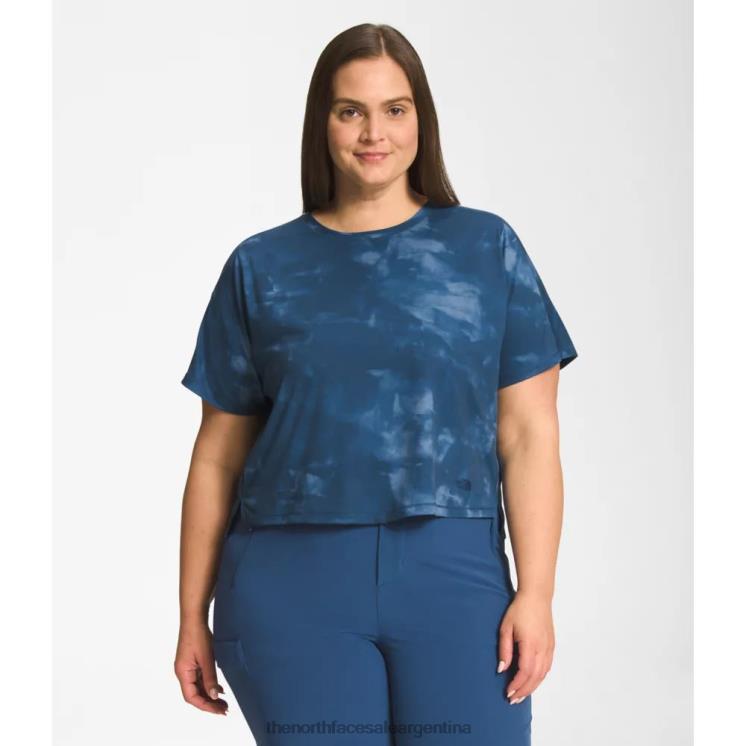 FFV046240 Rio Azul The North Face Mujer estampada más Dawndream manga corta relajada.