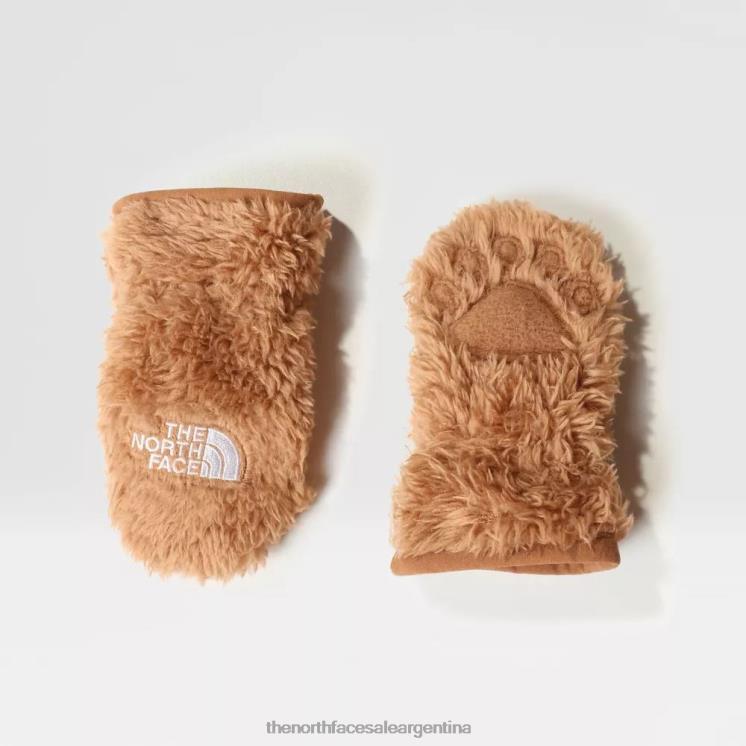 FFV041804 marrón tostado The North Face manoplas de oso bebé suave oso