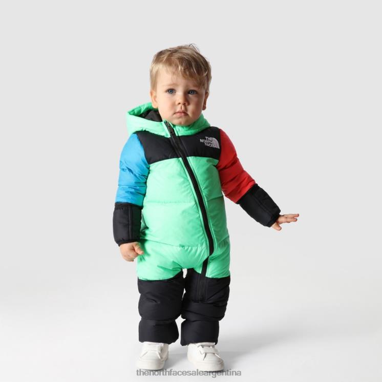 FFV041834 verde clorofila The North Face bebé 1996 retro nuptse una pieza