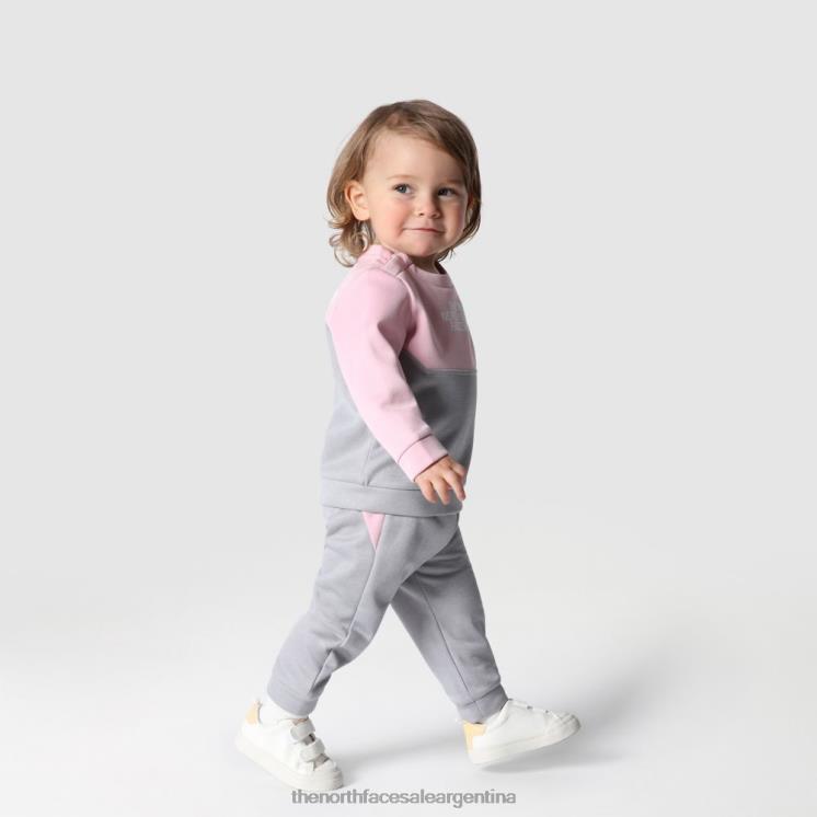 FFV042061 camafeo rosa The North Face Conjunto de 2 piezas Baby Surt Crew