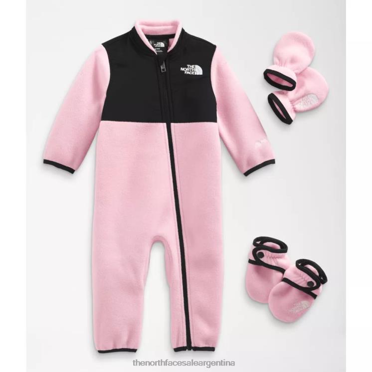 FFV045285 camafeo rosa The North Face conjunto de una pieza para bebé denali
