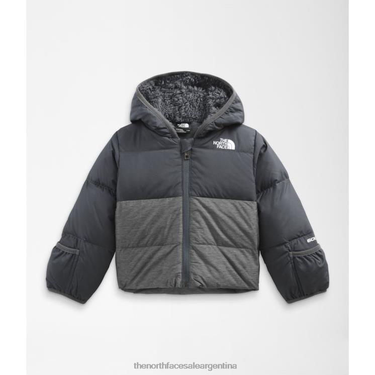 FFV045300 gris The North Face chaqueta con capucha de plumón norte para bebé