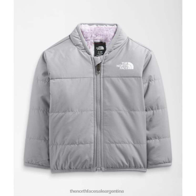 FFV045325 gris The North Face chaqueta reversible para bebé mossbud