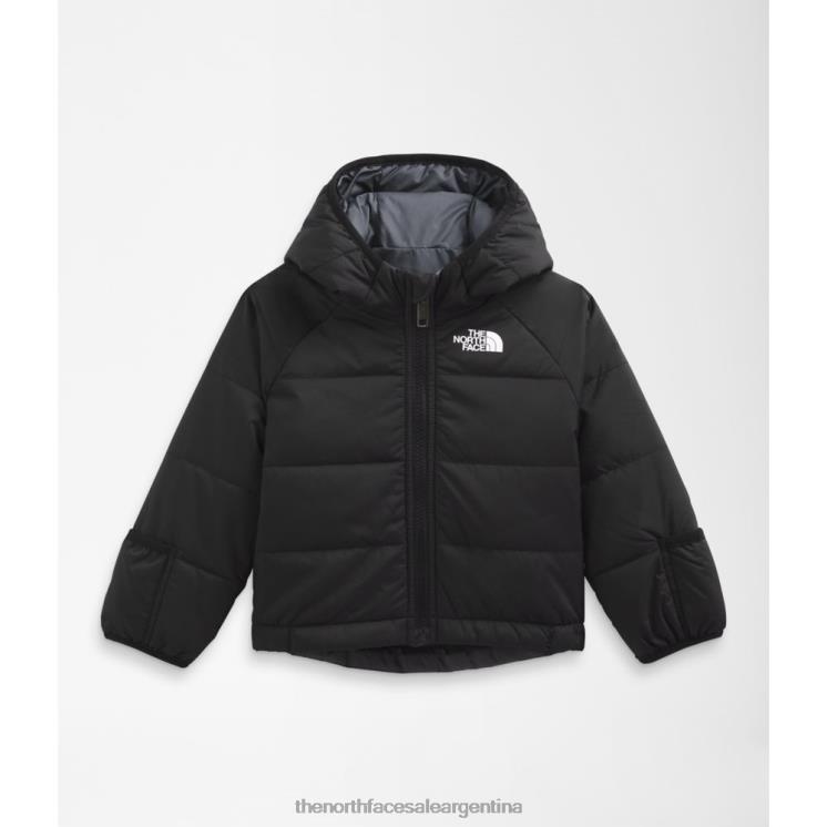 FFV045886 negro The North Face chaqueta reversible con capucha de perrito para bebé