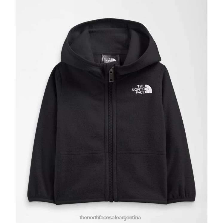 FFV045981 negro The North Face sudadera con capucha y cremallera completa para bebé glaciar