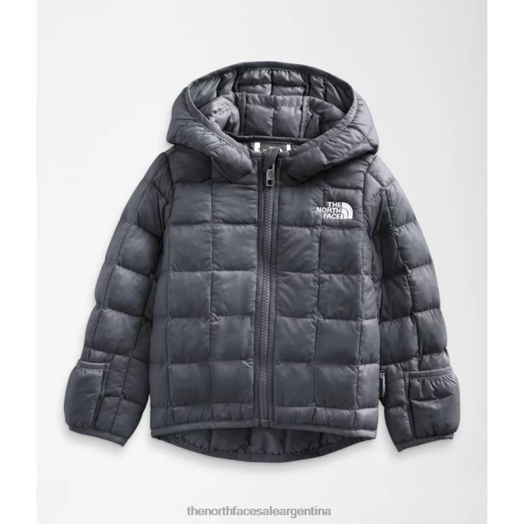 FFV045982 gris The North Face chaqueta termoball con capucha para bebé