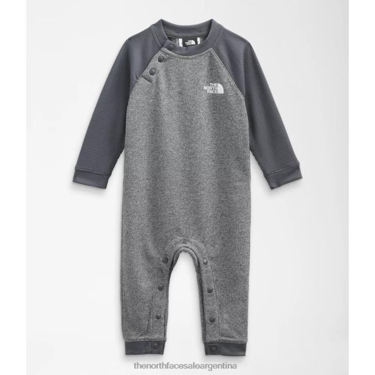 FFV046120 gris The North Face capa base de gofres para bebé de una pieza