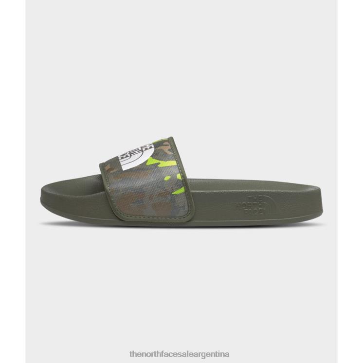 FFV043480 nuevo verde pardo The North Face diapositivas del campamento base juvenil iii
