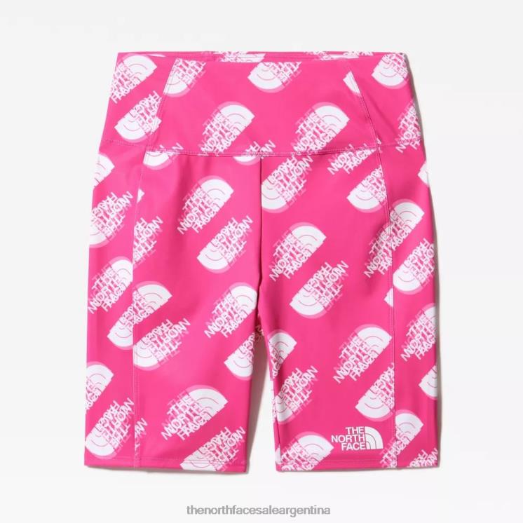 FFV041473 compensación rosa The North Face las chicas nunca paran pantalones cortos de ciclismo estampados