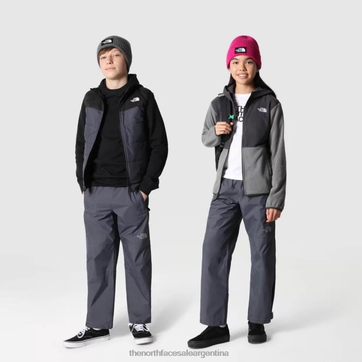 FFV042000 gris The North Face pantalones de lluvia antera para adolescentes