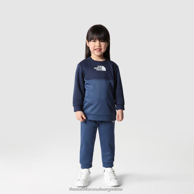 FFV042051 cumbre marina The North Face Conjunto de 2 piezas Surt Crew para niños.