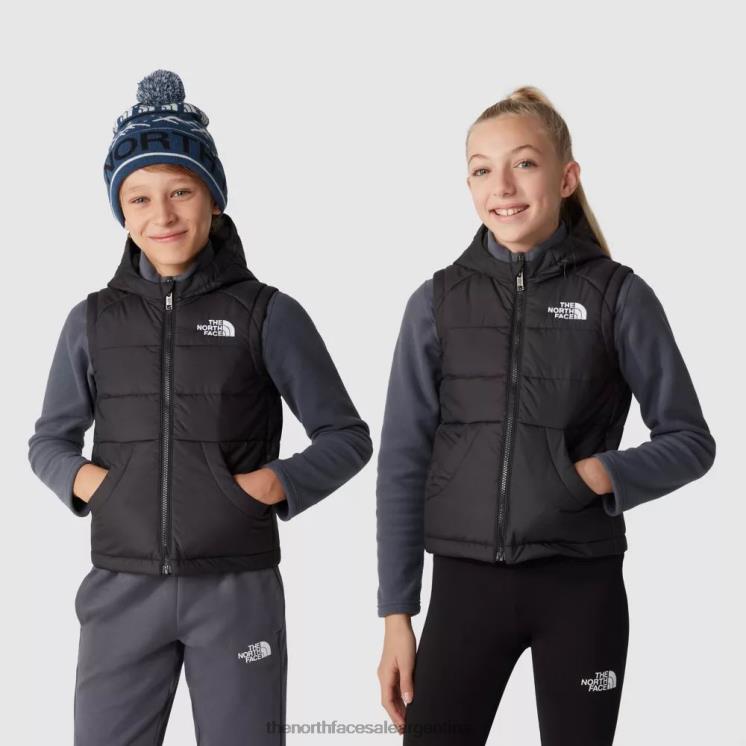 FFV042236 negro The North Face chaleco circular sintético con capucha para niños
