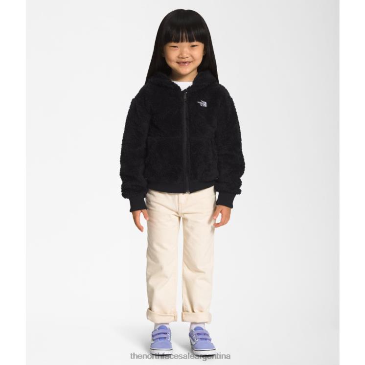 FFV045273 negro The North Face sudadera con capucha y cremallera completa para niños suave oso