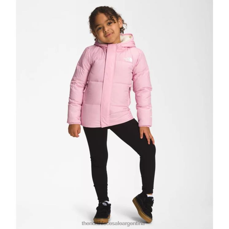 FFV045296 camafeo rosa The North Face chaqueta con capucha North Down para niños