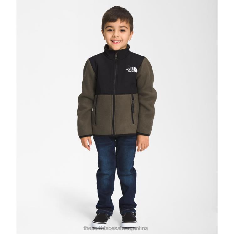 FFV045359 nuevo verde pardo The North Face chaqueta denali para niños