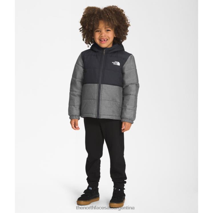 FFV045924 gris The North Face chaqueta reversible con capucha y cremallera completa mount chimbo para niños