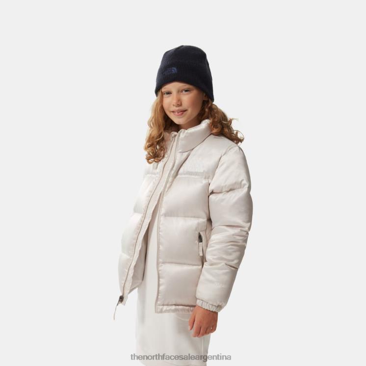 FFV041270 marfil claro de luna The North Face chaqueta nuptse retro estampada 1996 para adolescente