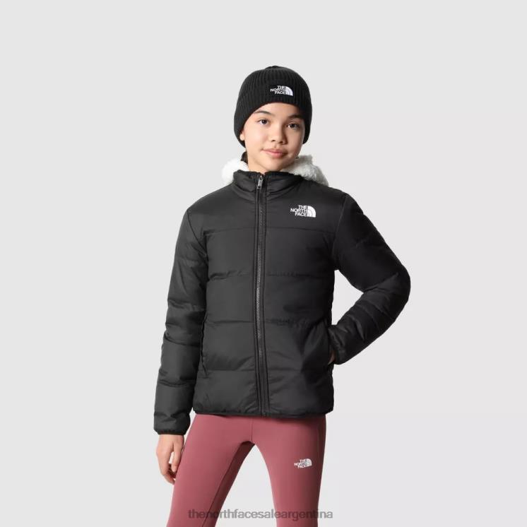 FFV041656 negro The North Face chaqueta reversible mossbud para niña