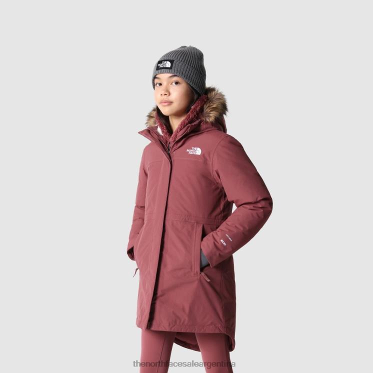 FFV041813 jengibre The North Face parka ártica para niñas