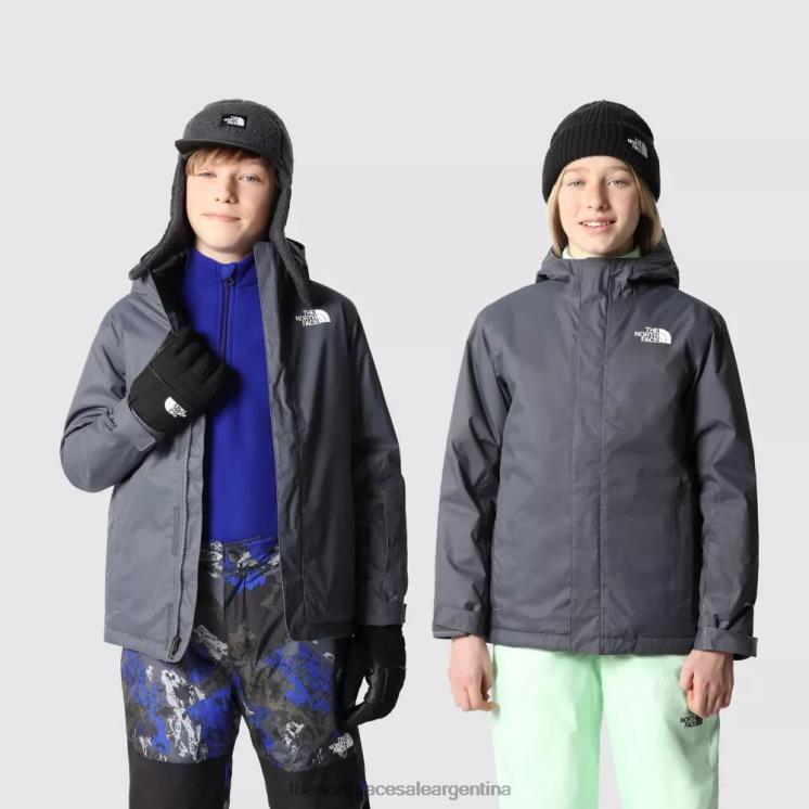 FFV041961 gris The North Face chaqueta aislante snowquest para adolescentes