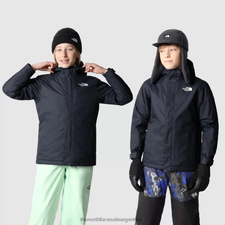 FFV041965 negro The North Face chaqueta aislante snowquest para adolescentes