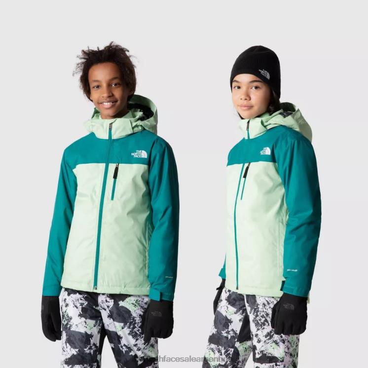 FFV041968 pátina verde The North Face chaqueta aislante snowquest plus para adolescentes