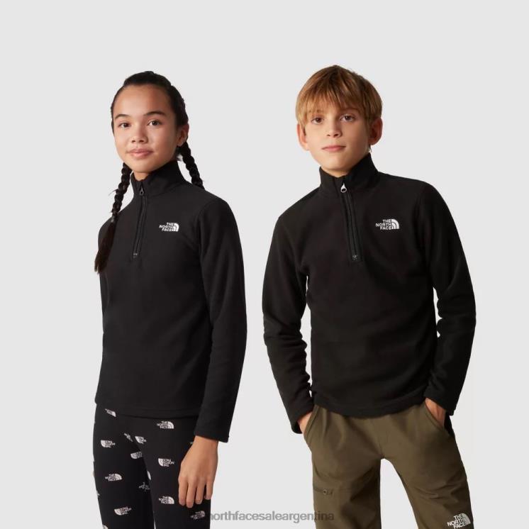 FFV041975 negro The North Face polar glaciar para adolescentes