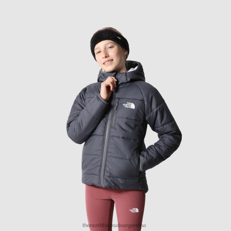 FFV042003 gris The North Face chamarra perrito reversible para niña