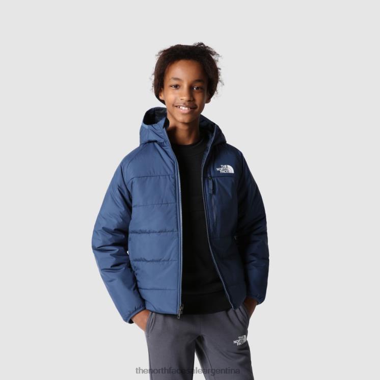 FFV042006 azul sombreado The North Face chamarra perrito reversible para niño