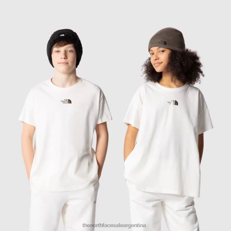 FFV042020 blanco The North Face camiseta extragrande de manga corta para adolescente