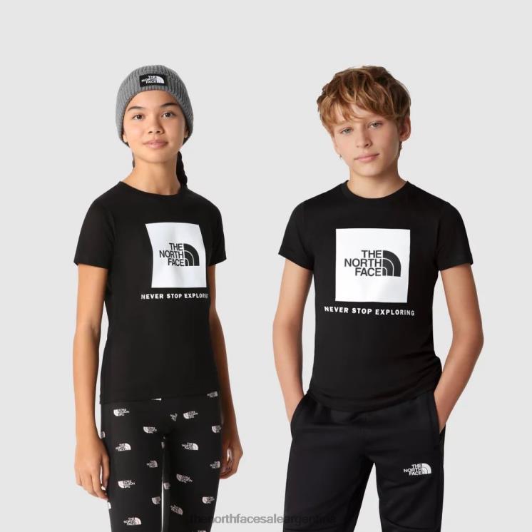 FFV042035 blanco negro The North Face camiseta manga corta juvenil box negro blanco