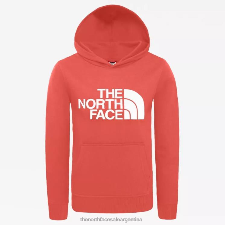 FFV042295 naranja resplandor The North Face sudadera con capucha para jóvenes
