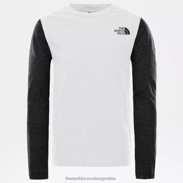 FFV042298 blanco The North Face camiseta juvenil de manga larga