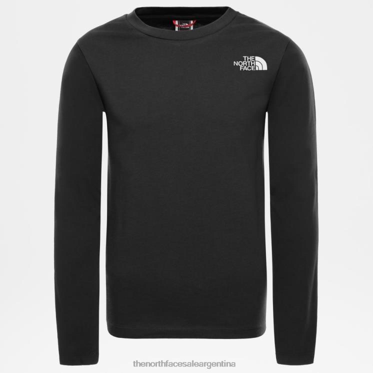 FFV042299 negro The North Face camiseta juvenil de manga larga