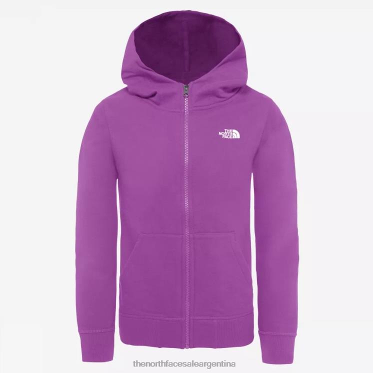FFV042300 violeta dulce The North Face sudadera con capucha y cremallera completa para jóvenes