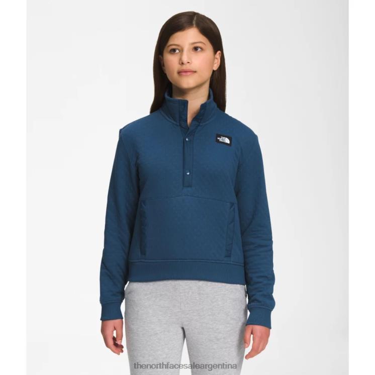 FFV045289 azul sombreado The North Face broche acolchado de agua para niñas