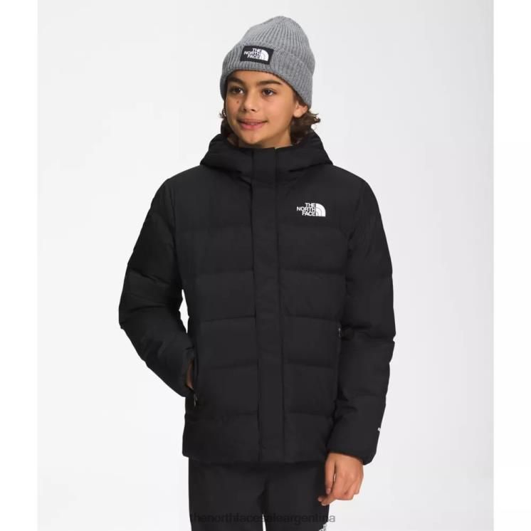 FFV045304 negro The North Face parka con forro polar North Down para niños