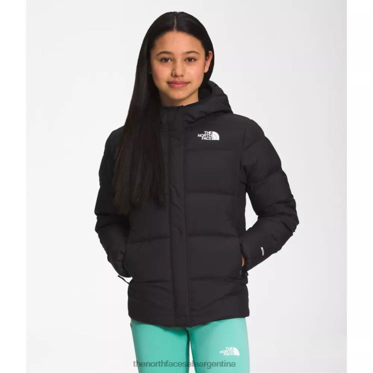 FFV045305 negro The North Face Parka con forro polar North Down para niñas
