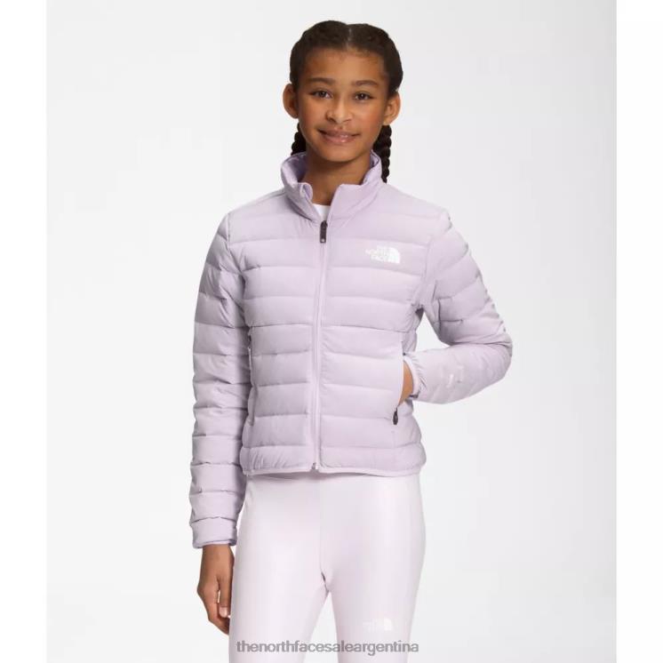 FFV045310 niebla de lavanda The North Face chaqueta elástica Belleview para niñas