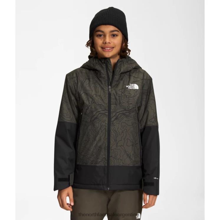 FFV045347 verde pardo The North Face chaqueta aislante freedom para niños