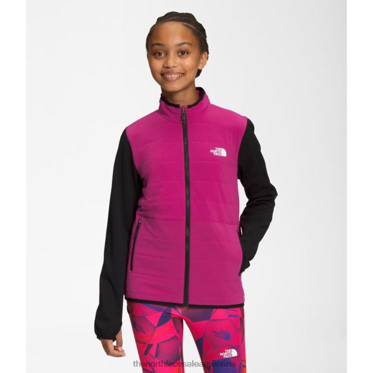 FFV045365 rosa fucsia The North Face adolescente invierno cálido híbrido cremallera completa