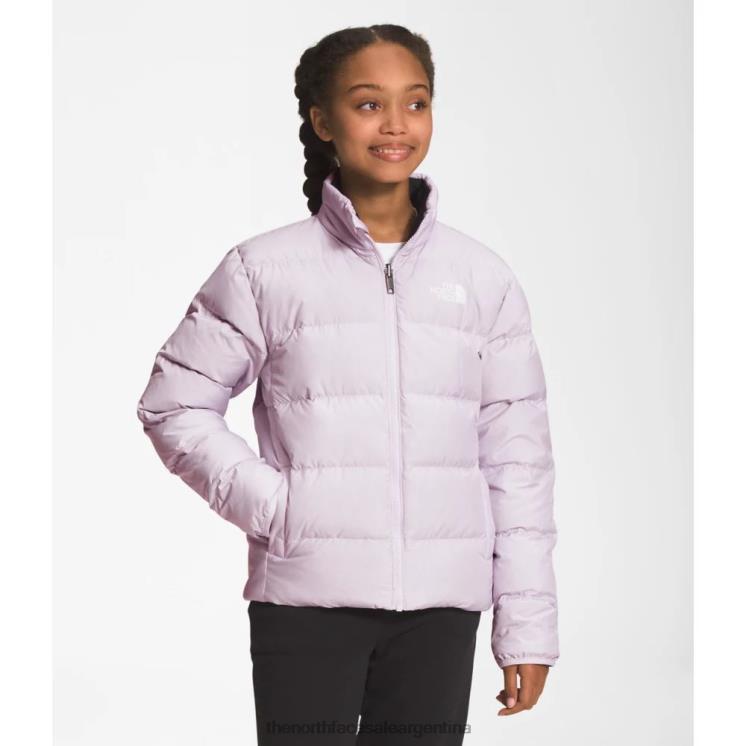 FFV045881 niebla de lavanda The North Face chaqueta de plumón reversible para adolescente