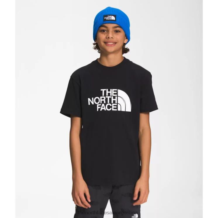 FFV045959 blanco negro The North Face camiseta gráfica de manga corta para niños en blanco y negro