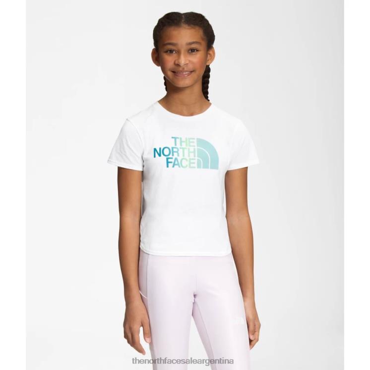 FFV046000 blanco The North Face camiseta gráfica de manga corta para niñas
