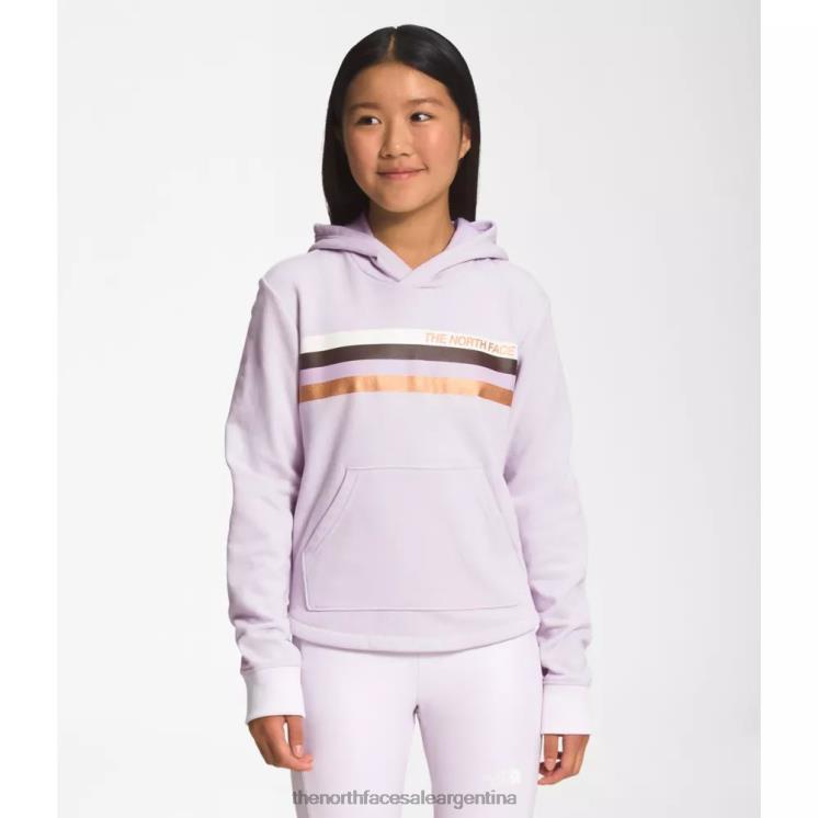 FFV046004 niebla de lavanda The North Face sudadera con capucha de polar para niñas